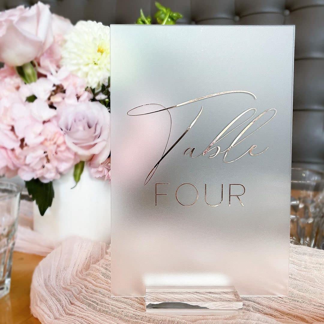 10 Pack Frosted Acrylic Sign Blank For Table Numbers, 5 X 7 Inch Acrylic Blank Sign Frosted Acrylic Sheets 1/8 Inch Thick, Use F